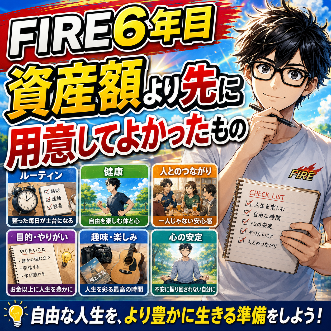 FIRE6年目の僕が、資産額より先に用意してよかったもののサムネイル